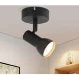 Nettlife Črna stropna svetilka, notranja, GU10, stropna svetilka, 1 plamen, moderna, za hodnik, kovinska, (22116937) | Shoptok.si