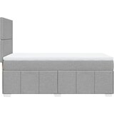  Okvir kreveta s oprugama i madrac svjetlosivi 90x200cm tkanina | shoptok.hr