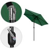 Multi Garden veliki vrtni suncobran s nagibom i ručicom, 6 rebara, zeleni, 270 cm | shoptok.hr