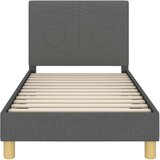 Otroški posteljni okvir z vznožjem Temno siva 80 x 160 cm blago, (5000104583) | Shoptok.si