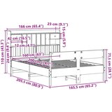 vidaXL Krevet s regalom z knjige bez madraca bijeli 160x200cm borovina | shoptok.hr