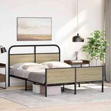vidaXL Posteljni okvir brez vzmetnice 140x190 cm sonoma hrast inž. les | Shoptok.si