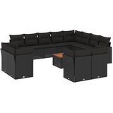  13-dijelni set vrtnih sofa s jastucima poliratan crni | shoptok.hr