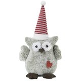  Dekorativna figura božična sova (siva, višina: 30 cm) | Shoptok.si