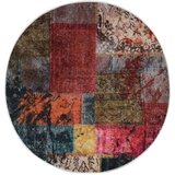 vidaXL perivi tepih s patchworkom φ 120 cm raznobojni protuklizni | shoptok.hr