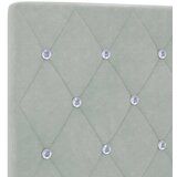 Krevet s box springom madracem i LED-om Svjetlosiva Baršun - Svjetlosiva 200 x 200 cm Kristal s dugmadima | shoptok.hr