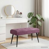  Klupa s gumbastim tkanjem Ljubičasta 80 x 40 x 46 cm Baršun | shoptok.hr