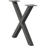  Noge za klub stolić u obliku slova X, 2 kom, antracit, 60 x (42-43) cm, čelik | shoptok.hr