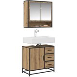  Komplet pohištva za kopalnico s predalom 2 pcs Umetni hrast, (5000233303) | Shoptok.si