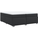  s oprugama i madracem crni 200x200 cm od umjetne kože | shoptok.hr