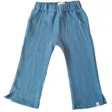 pantalone od muslina teget