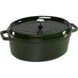 Staub La Cocotte 33cm oval, Basil green, Cast Iron | shoptok.hr