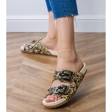 D/CEO Black crochet slides with buckles on straps Firada | ePonuda.com
