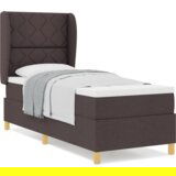 Box Spring Krevet s Madracem Tamnosmeđi 80x200 cm Tkanina | shoptok.hr