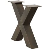  Noge za stolić X-oblika 2 kom prirodni čelik 50x(42-43)cm čelik | shoptok.hr