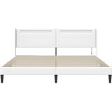  Krevetna konstrukcija Bijela 200 x200 cm Umjetna koža | shoptok.hr