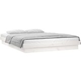  Okvir za krevet bijela 140 x 190 cm od masivnog drva | shoptok.hr