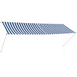 Maison Chic Zložljiva tenda - Senčniki 350x150 cm modra in bela, (22039112) | Shoptok.si
