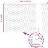 vidaXL Heksagonalna ograda Zelena Metal 10000 x 0.09 x 60 cm | shoptok.hr