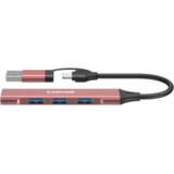 Canyon hub DS-02 4in1 USB-A/C Pink | Eponuda.ba
