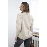 Kesi Sweater with beige weave of braids | Shoptok.si