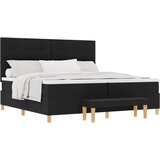  s opruga kutije s uzglavljem Crna 200 x 200 cm tkanina | shoptok.hr