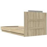  Okvir kreveta s uzglavljem LED boja hrasta sonome 100 x 200 cm | shoptok.hr