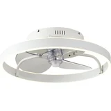 Stropni ventilator bel 50 cm vklj. LED z možnostjo zatemnitve z daljinskim upravljalnikom - Maddy