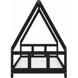  Okvir za dječji krevet crni 90 x 200 cm od masivne borovine | Eponuda.com