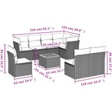  9-dijelni set vrtnih sofa s jastucima bež od poliratana | shoptok.hr
