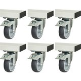 RAU Komplet koles za serijo adlatus 300, 6 vrtljivih koles z zavoro, ŠxD 100 x 30 mm | Shoptok.si