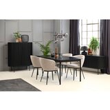 Unique Furniture Črna jedilna miza 95x180 cm Savona – | Shoptok.si
