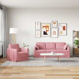  Set sofe 2 pcs Ružičasta 198 x 78 x 80 cm Baršun | shoptok.hr