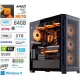 Računalnik TWR S11 R9-9950X/RTX5080/64GB-DDR5/4TB-4.0/1050W/Win11Home/črna RGB + Estetski napajalni kabli [Oranžna / Črna], (5000130895)