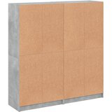  Regal za knjige s vratima boja betona 136x37x142 cm drveni | shoptok.hr