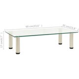 TV stalak prozirni 60 x 35 x 17 cm od kaljenog stakla | shoptok.hr