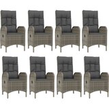  9-dijelni vrtni blagovaonski set crno-sivi od poliratana | shoptok.hr