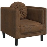  The Living Store Fotelj z blazino rjav umetno semiš usnje - Enosed, (21446361) | Shoptok.si