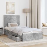 s od storage Betonski sivi 90 x 190 cm Konstruirano drvo | shoptok.hr
