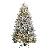 vidaXL Umjetno božićno drvce 300 LED sa šarkama i kuglicama 300 cm | shoptok.hr
