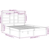  Okvir za krevet od masivnog drva crni 140 x 190 cm | shoptok.hr