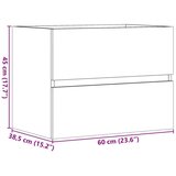 vidaXL Kopalniška omarica artisan hrast 60x38,5x45 cm inženirski les Cene