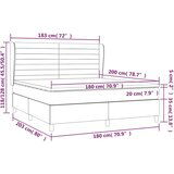  Box spring postelja z vzmetnico krem 180x200 cm blago | Shoptok.si