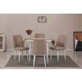 Hanah home Vina 0900 - White, Stone WhiteStone Extendable Dining Table & Chairs Set (5 Pieces) | ePonuda.com