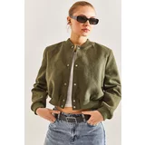 Bianco Lucci Women's Stamp Bomber Jacket
