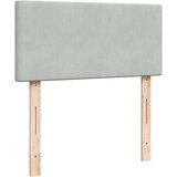 Box spring krevet s madracem svjetlosivi 80 x 200 cm baršunasti | shoptok.hr