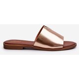 EVENTO PE1 Women's Eco Leather Flat Sandals Golden Maliha | Shoptok.si