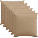  Presvlaka za jastuk 6 pcs HEERLEN Smeđa 70 x 70 cm Kord Slike