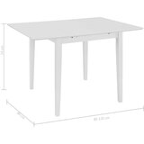  Raztegljiva jedilna miza MDF (80-120)x80x74 cm bela | Shoptok.si