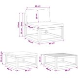 3 kom. Sekcijska garnitura s jastucima | shoptok.hr